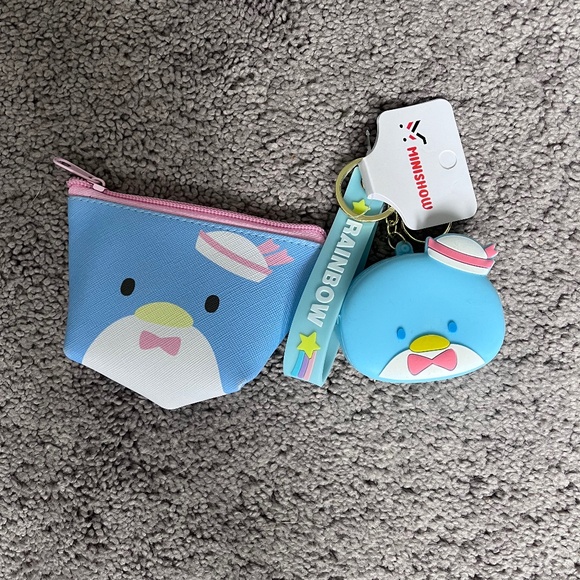 Sanrio Other - Sanrio Tuxedo Sam keychain and small pouch - both new